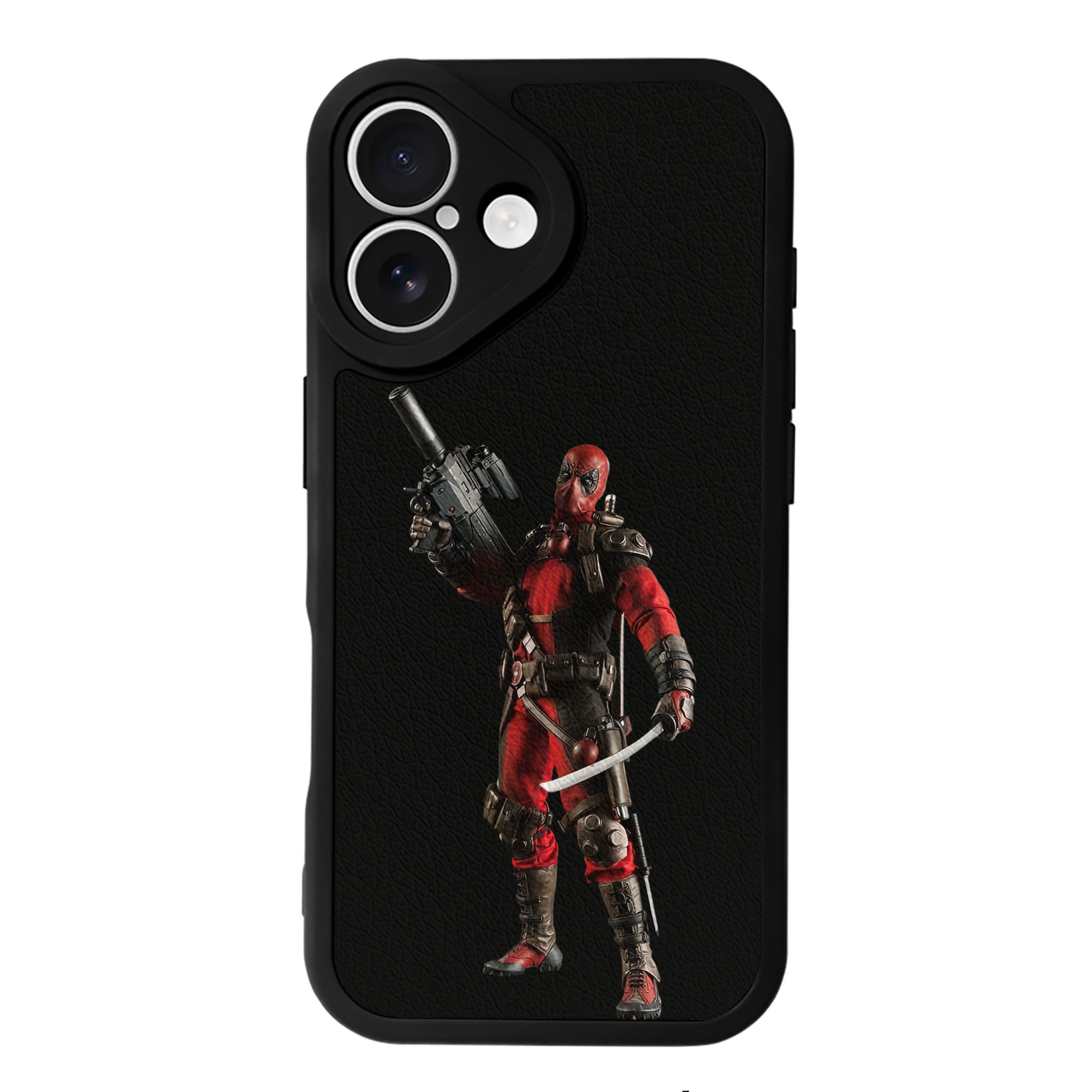 （画像用） Deadpool デッドプール 【iPhone 16シリーズ対応】シリコンスマホケース（レザー調） 材質：シリコン
